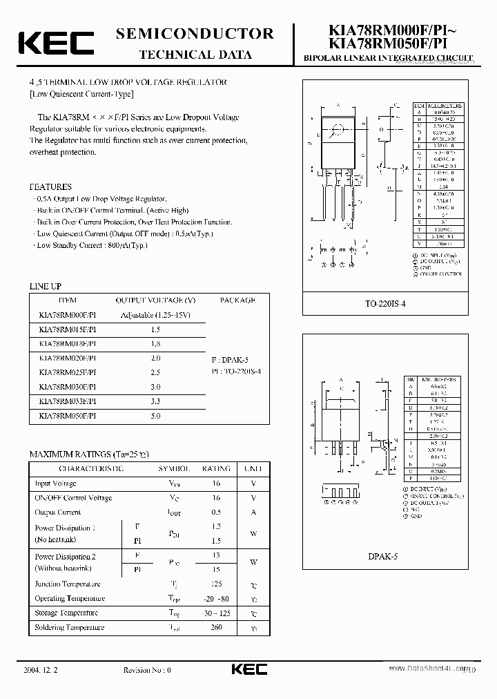 KIA78RM025F_7830016.PDF Datasheet