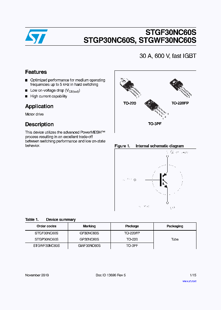 STGF30NC60S_8193741.PDF Datasheet
