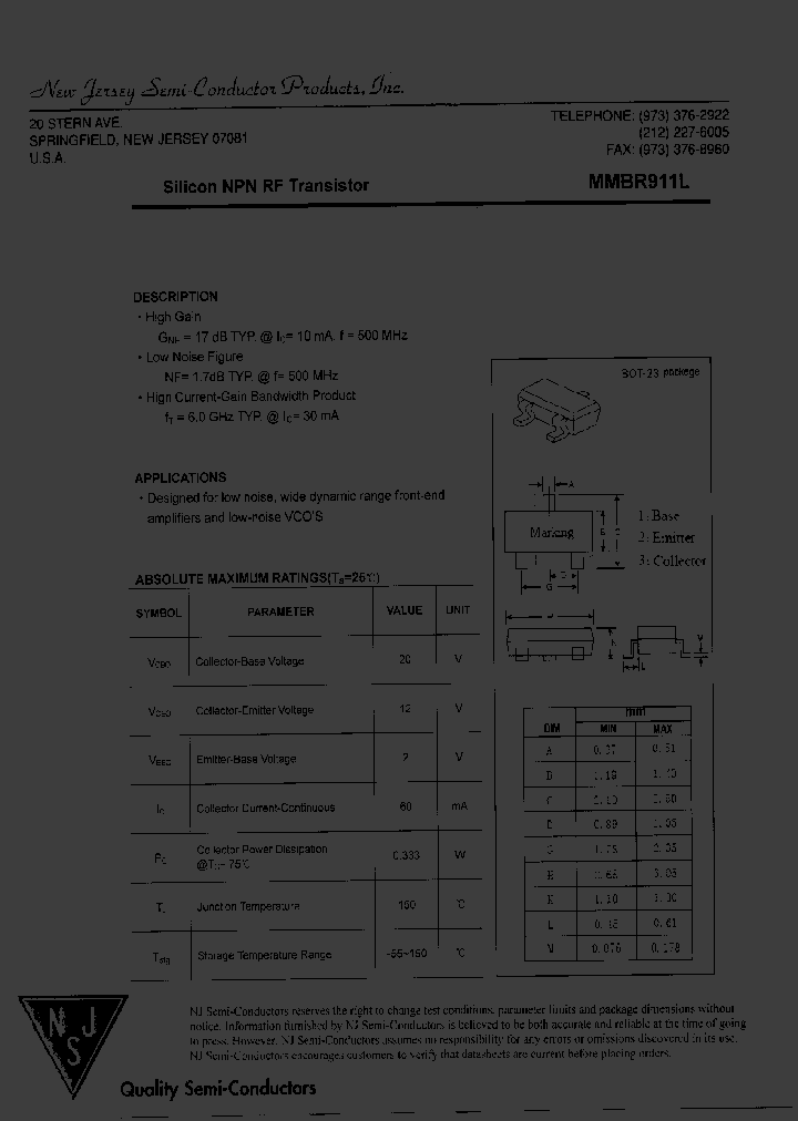 MMBR911L_8196918.PDF Datasheet