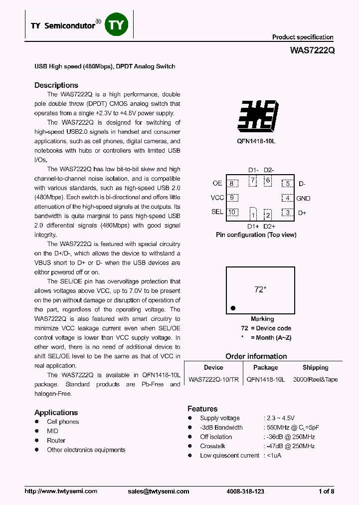 WAS7222Q_8197025.PDF Datasheet