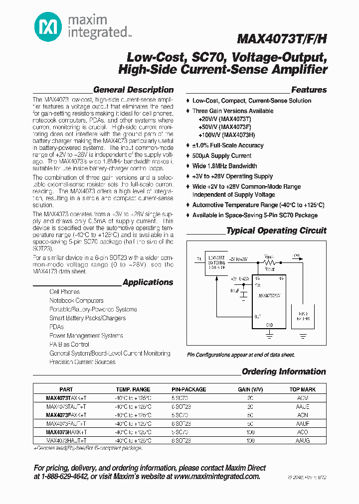 MAX4073T_8198396.PDF Datasheet