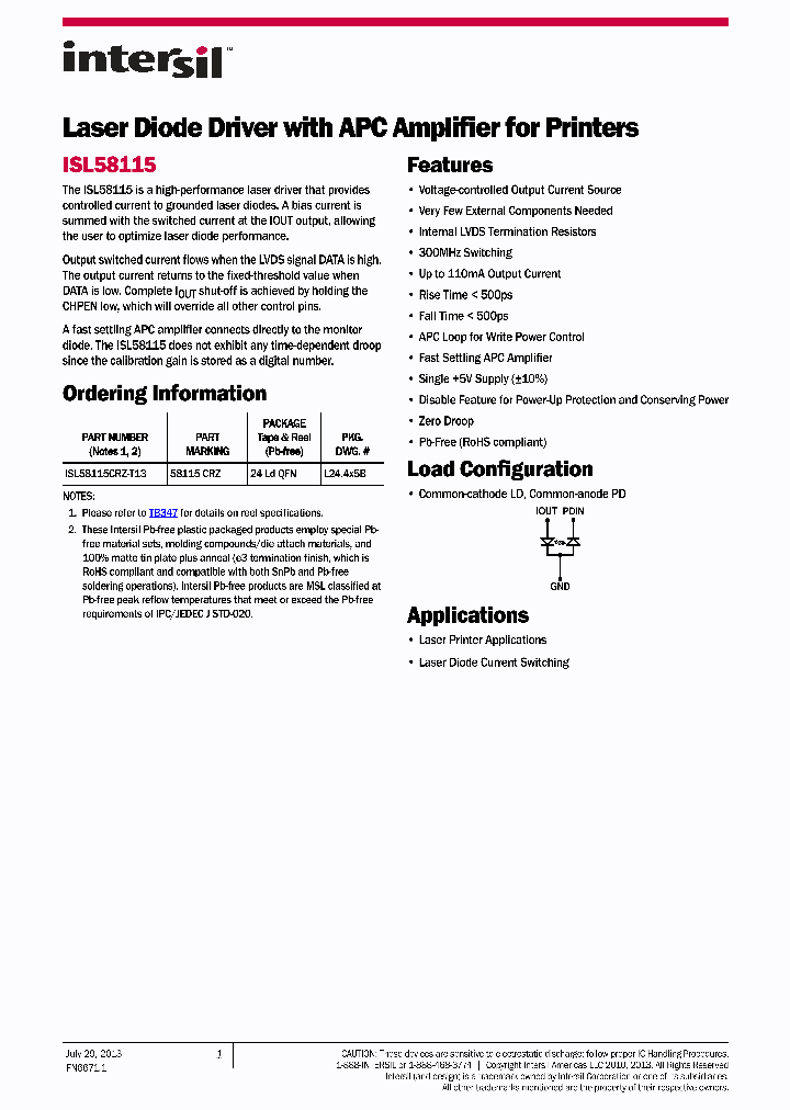 ISL58115CRZ-T13_7831232.PDF Datasheet