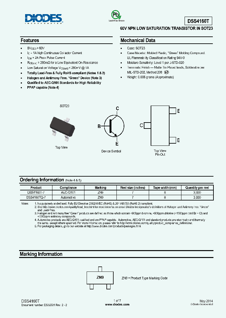 DSS4160T-15_8199621.PDF Datasheet
