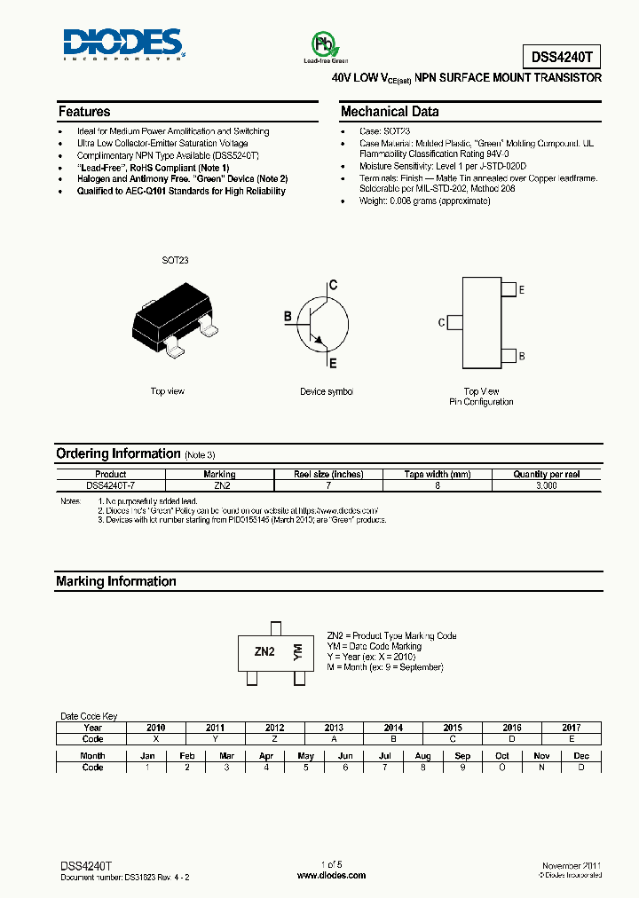 DSS4240T-15_8199625.PDF Datasheet