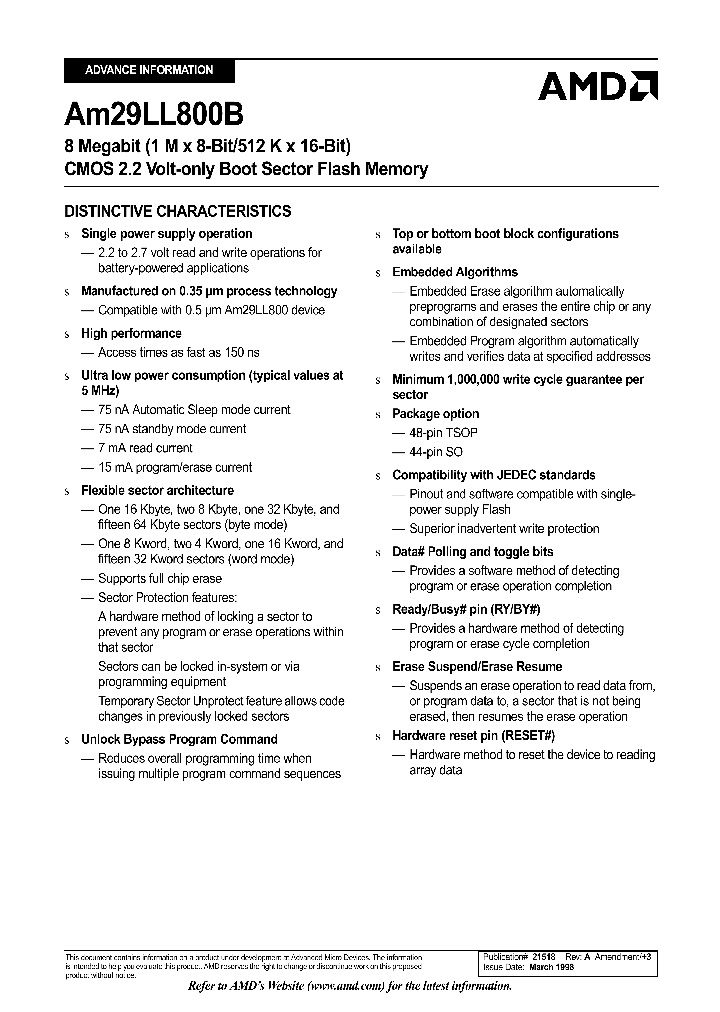 AM29LS800BS-170ECB_8200607.PDF Datasheet