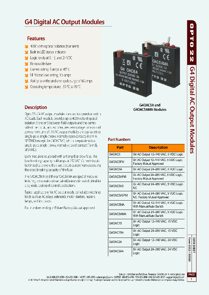 G4OAC15_8200809.PDF Datasheet
