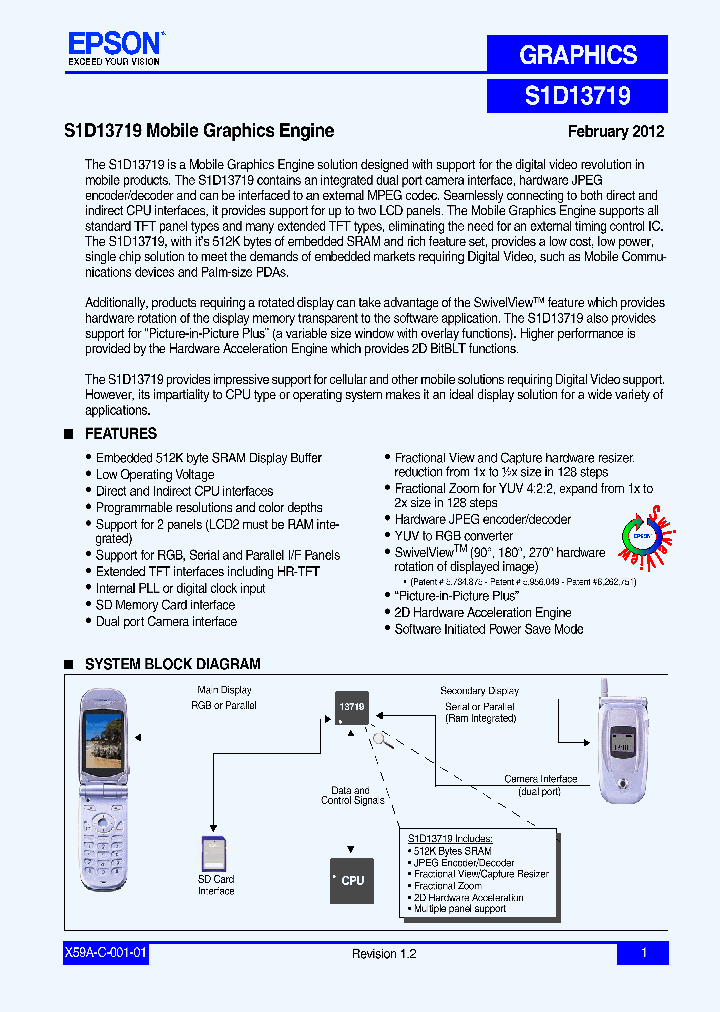 S1D13719_8200788.PDF Datasheet