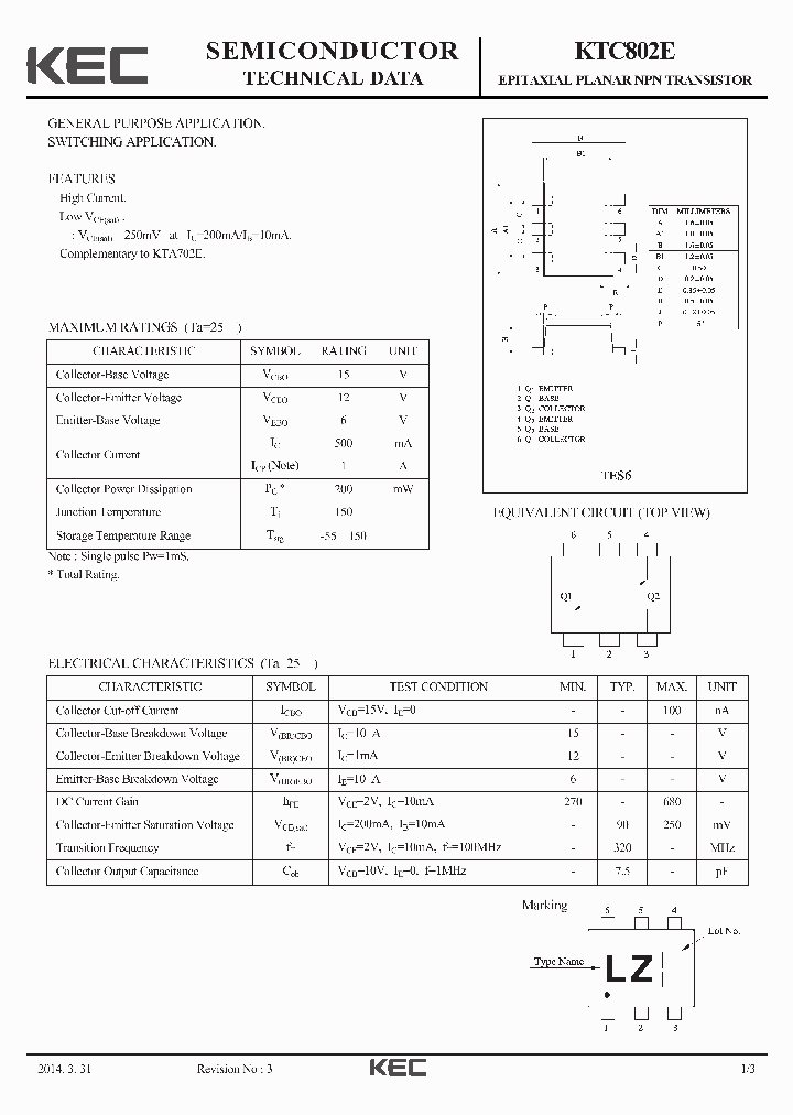 KTC802E-15_8200786.PDF Datasheet