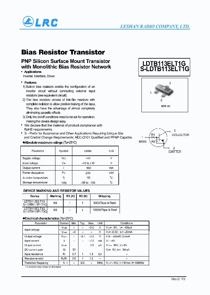 LDTB113ELT1G-15_8200915.PDF Datasheet