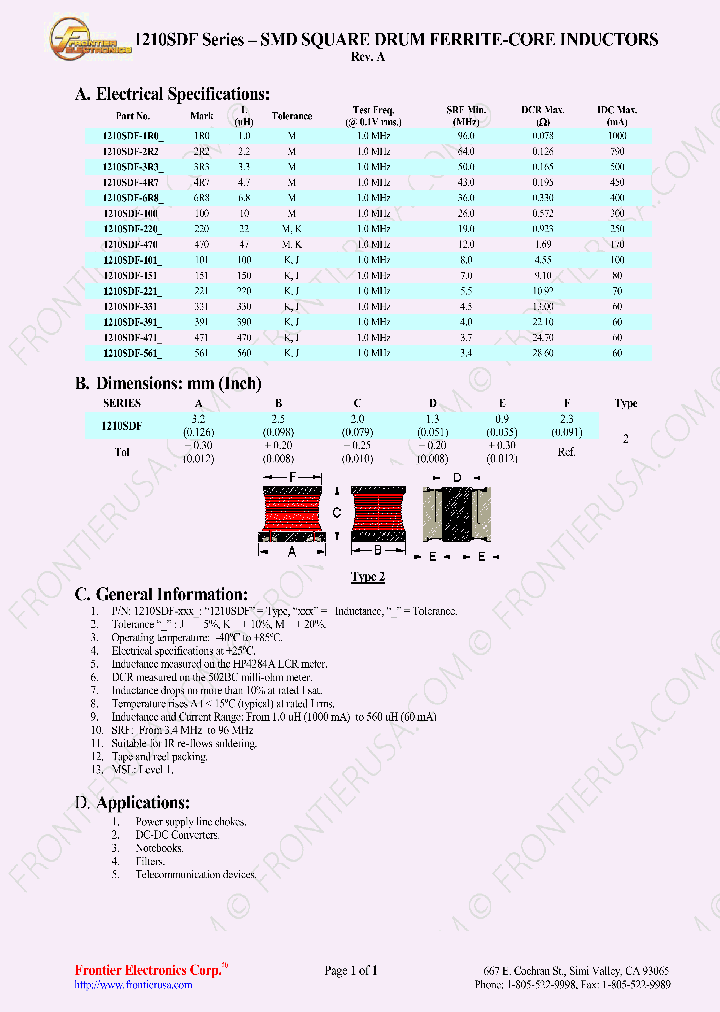 1210SDF470_8202369.PDF Datasheet