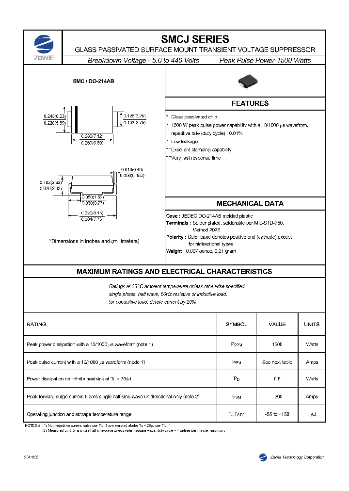 SMCJ140CA_8202734.PDF Datasheet
