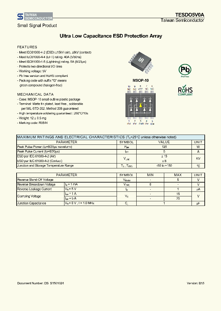 TESDO5V0A_8204553.PDF Datasheet