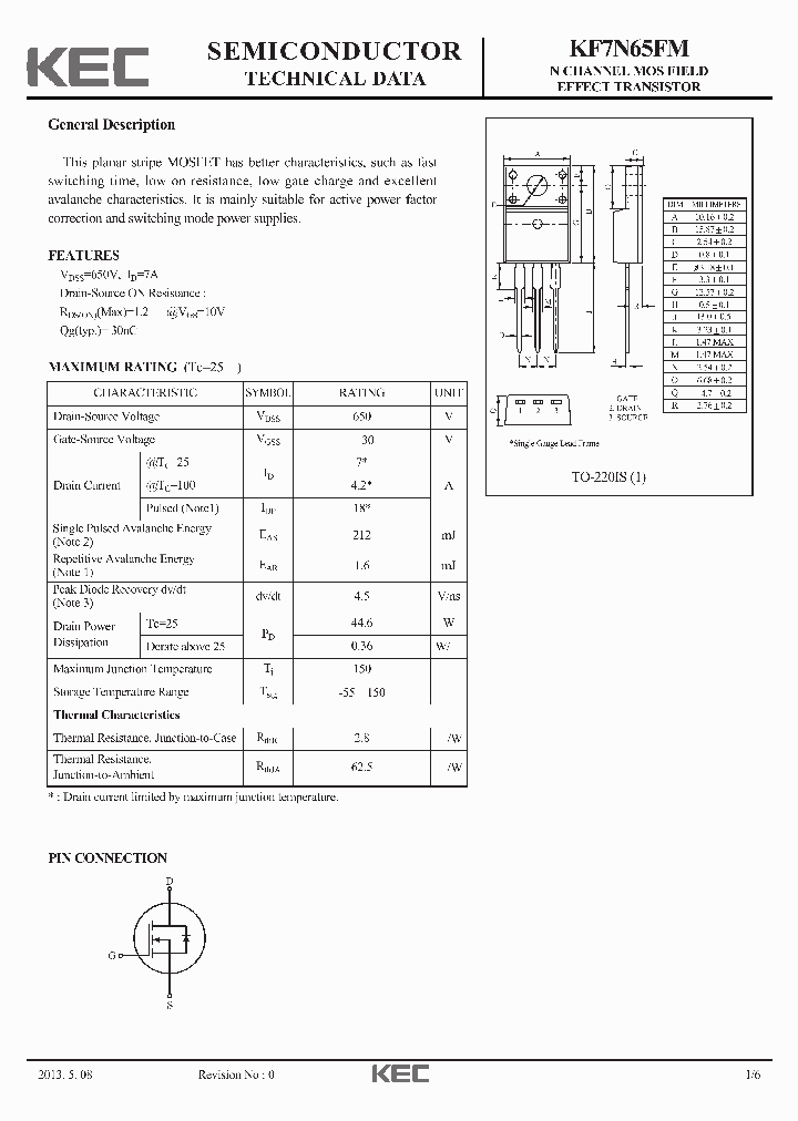KF7N65FM-15_8204495.PDF Datasheet