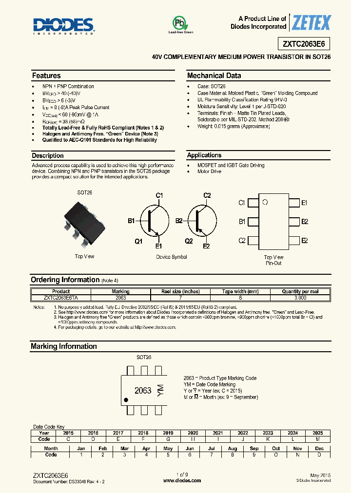 ZXTC2063E6-15_8204764.PDF Datasheet