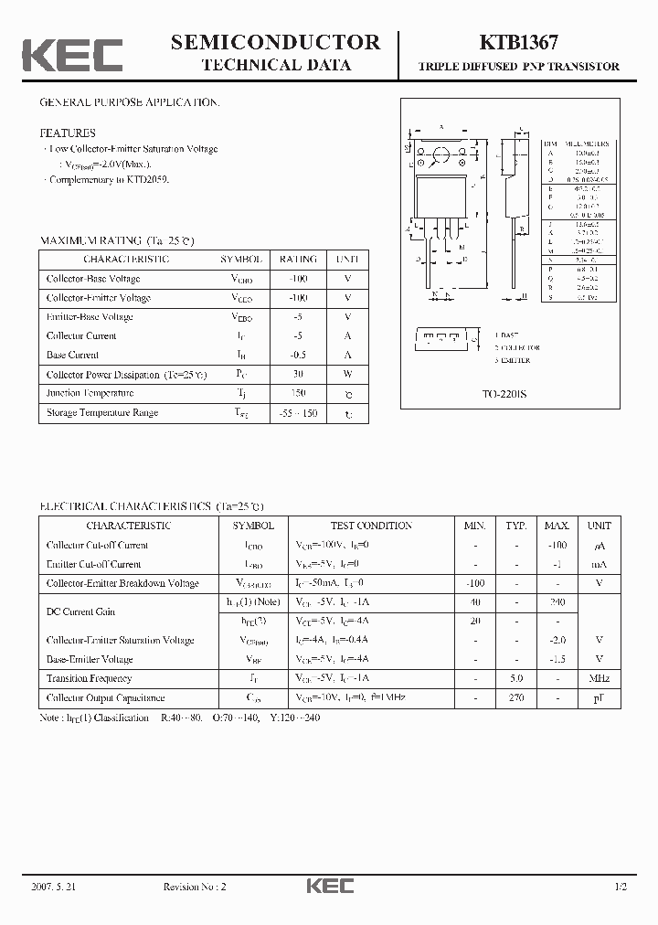 KTB1367-15_8205105.PDF Datasheet
