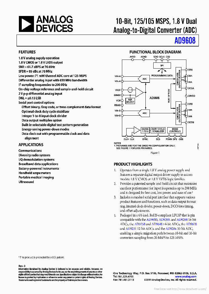 AD9608_7826200.PDF Datasheet