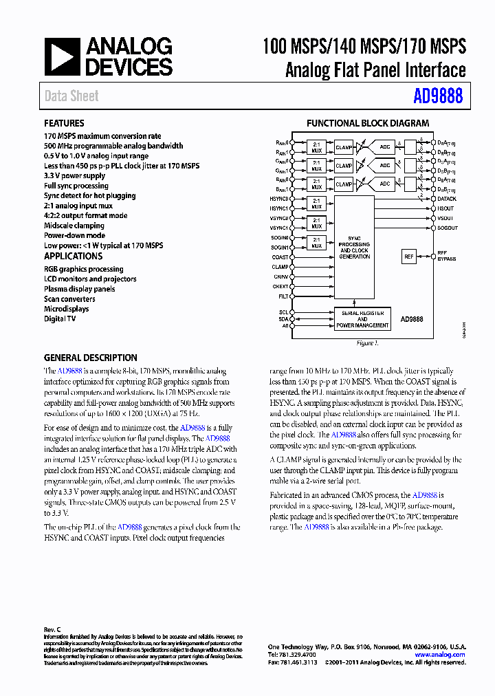 AD9888KSZ-100_8206774.PDF Datasheet
