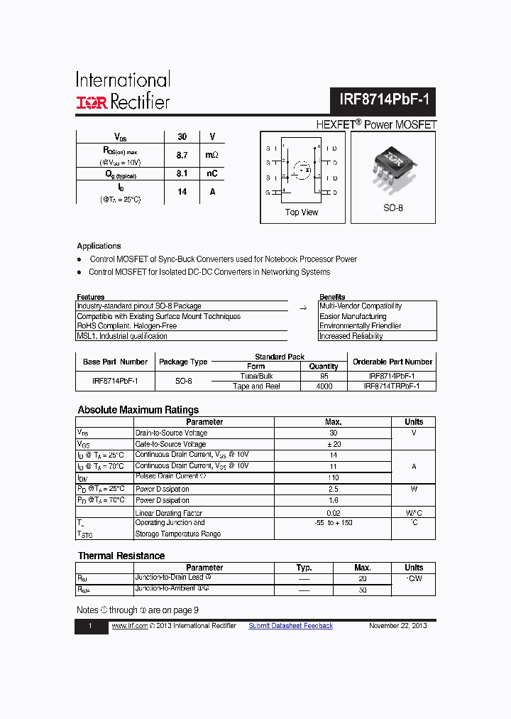 IRF8714PBF-1_8206827.PDF Datasheet