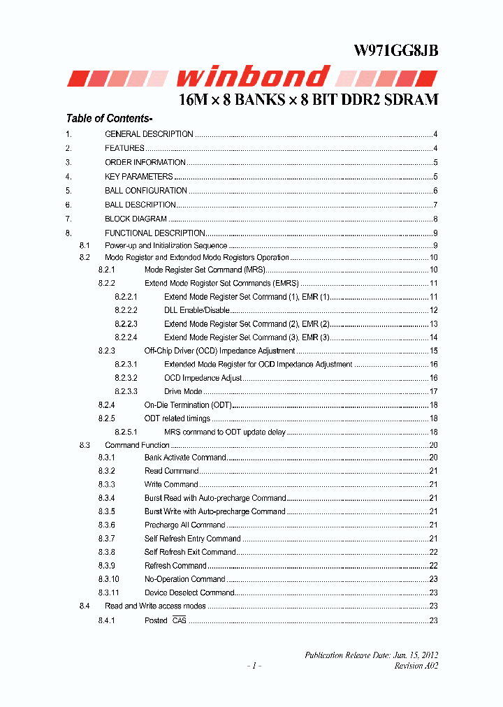 W971GG8JB-12_8207401.PDF Datasheet