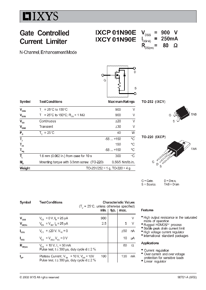 IXCY01N90E_8208483.PDF Datasheet