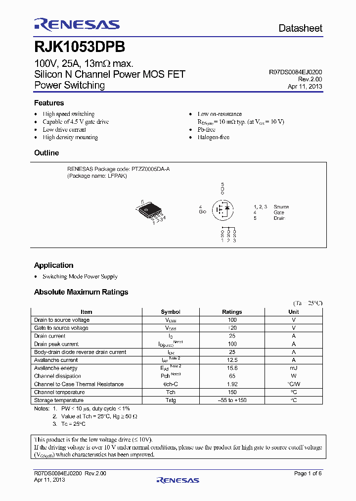 RJK1053DPB-15_8208933.PDF Datasheet