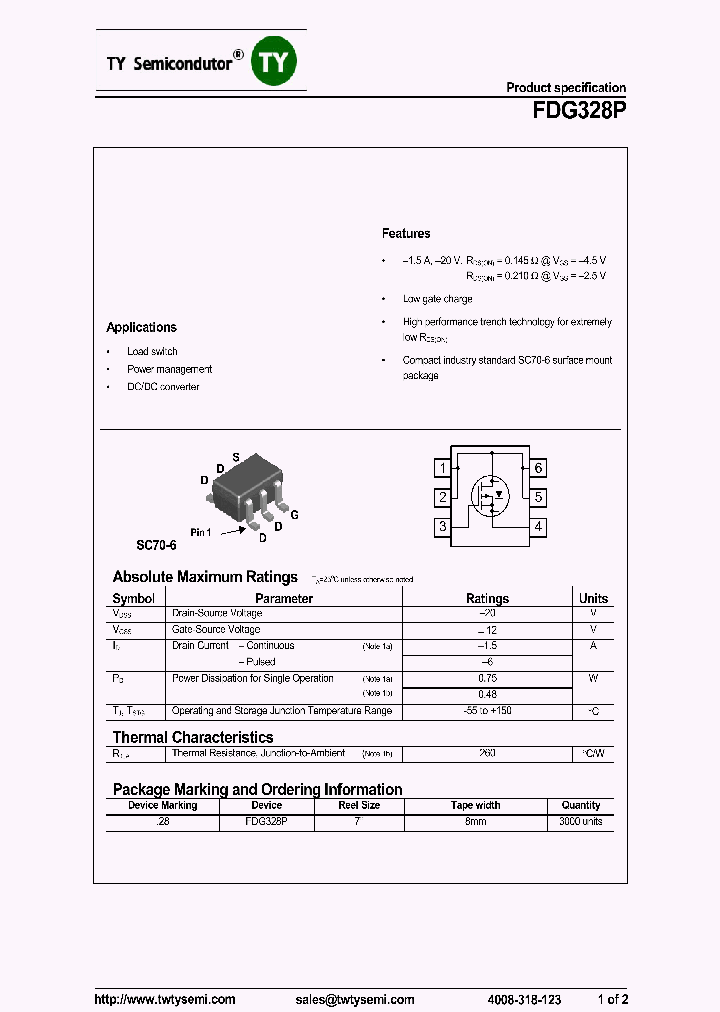 FDG328P_8209062.PDF Datasheet