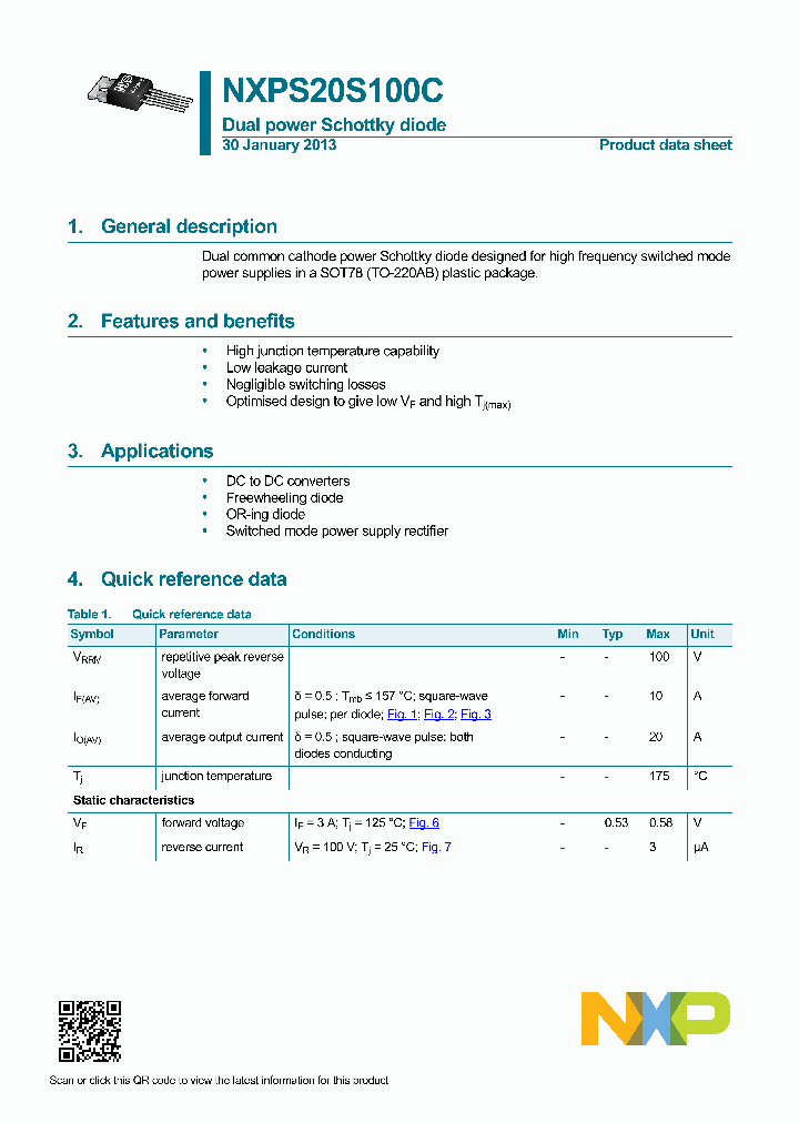 NXPS20S100C-15_8209582.PDF Datasheet