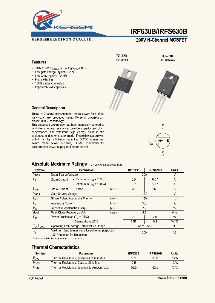 IRF630B_8209653.PDF Datasheet