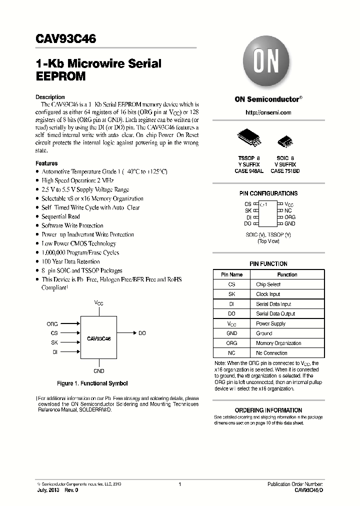 CAV93C46_8209949.PDF Datasheet