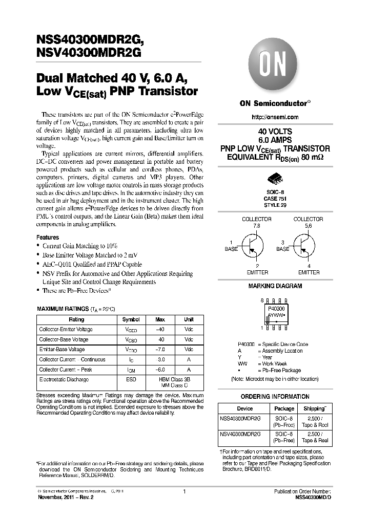 NSV40300MDR2G_8210122.PDF Datasheet