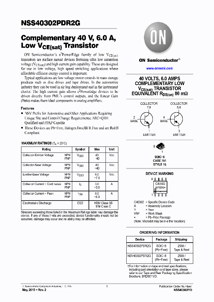 NSV40302PDR2G_8210124.PDF Datasheet