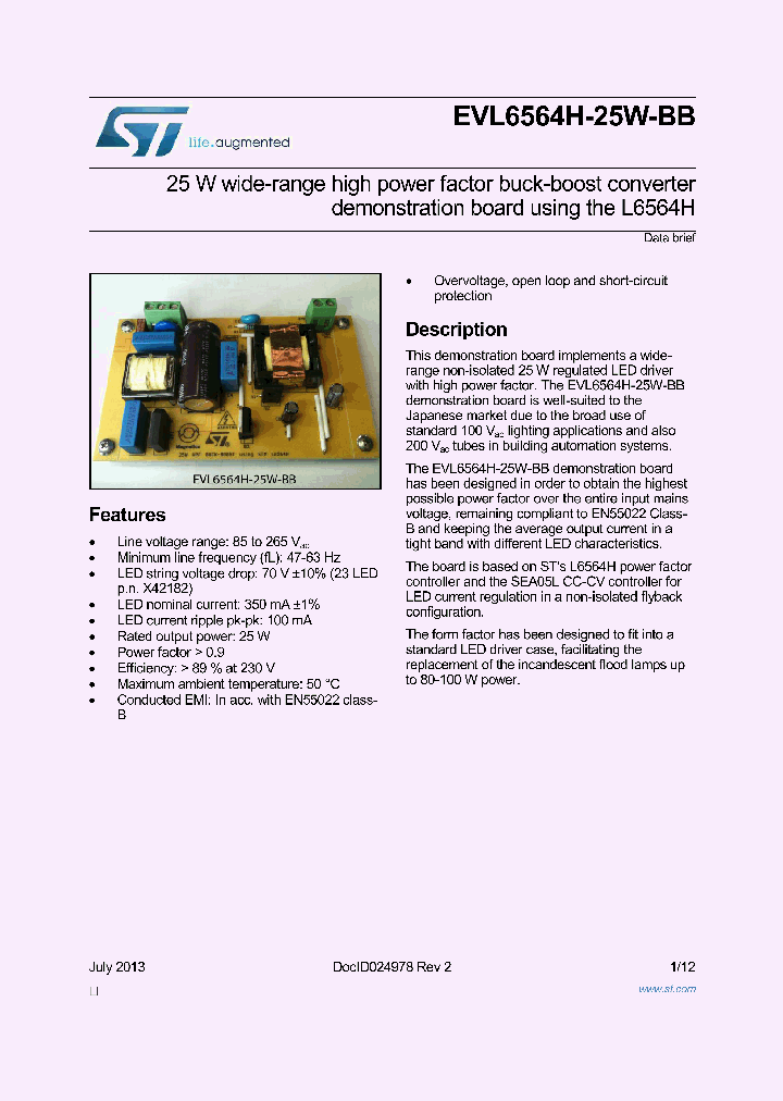 EVL6564H-25W-BB_8210505.PDF Datasheet