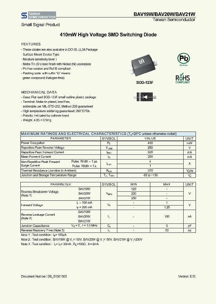 BAV19WRHG_8211776.PDF Datasheet