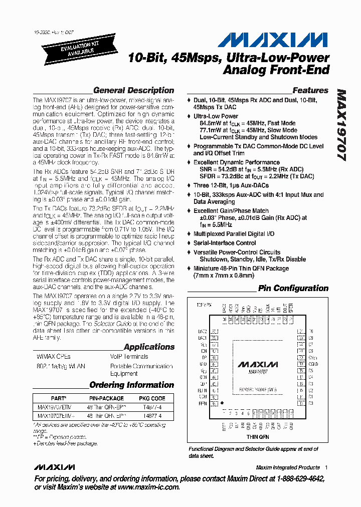 MAX19707ETM_8212677.PDF Datasheet
