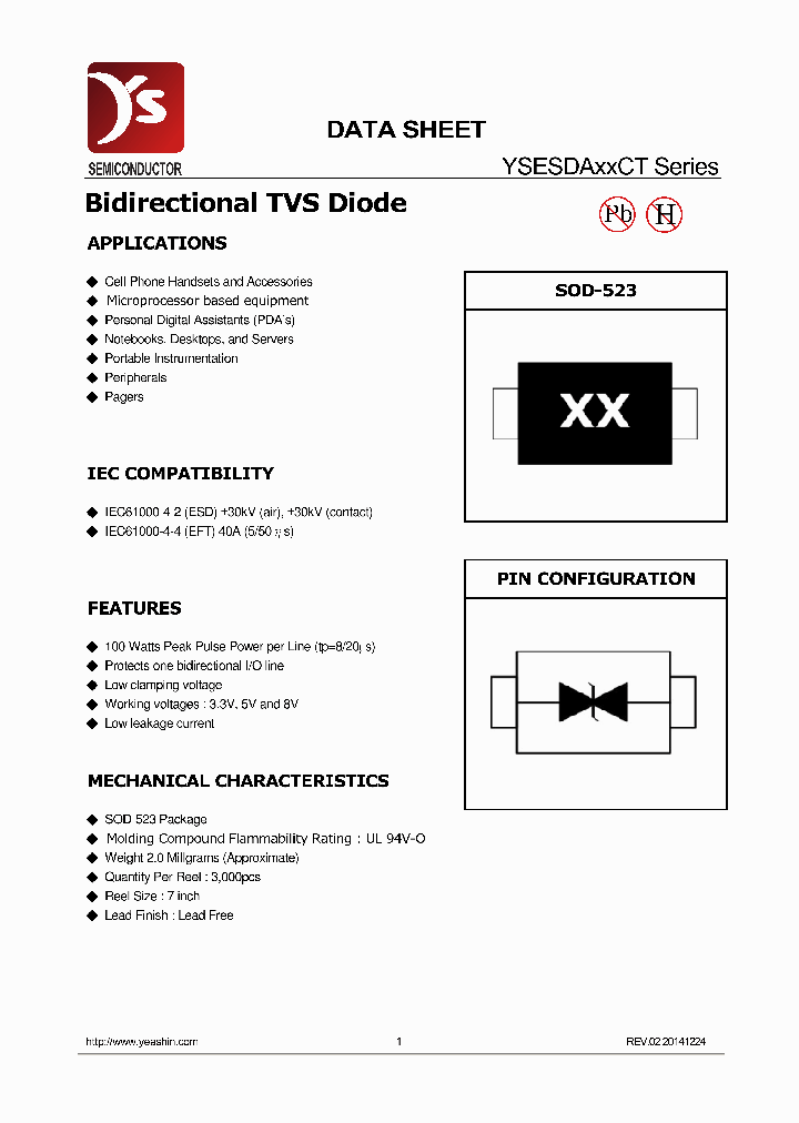 YSESDAXXCT_8212986.PDF Datasheet