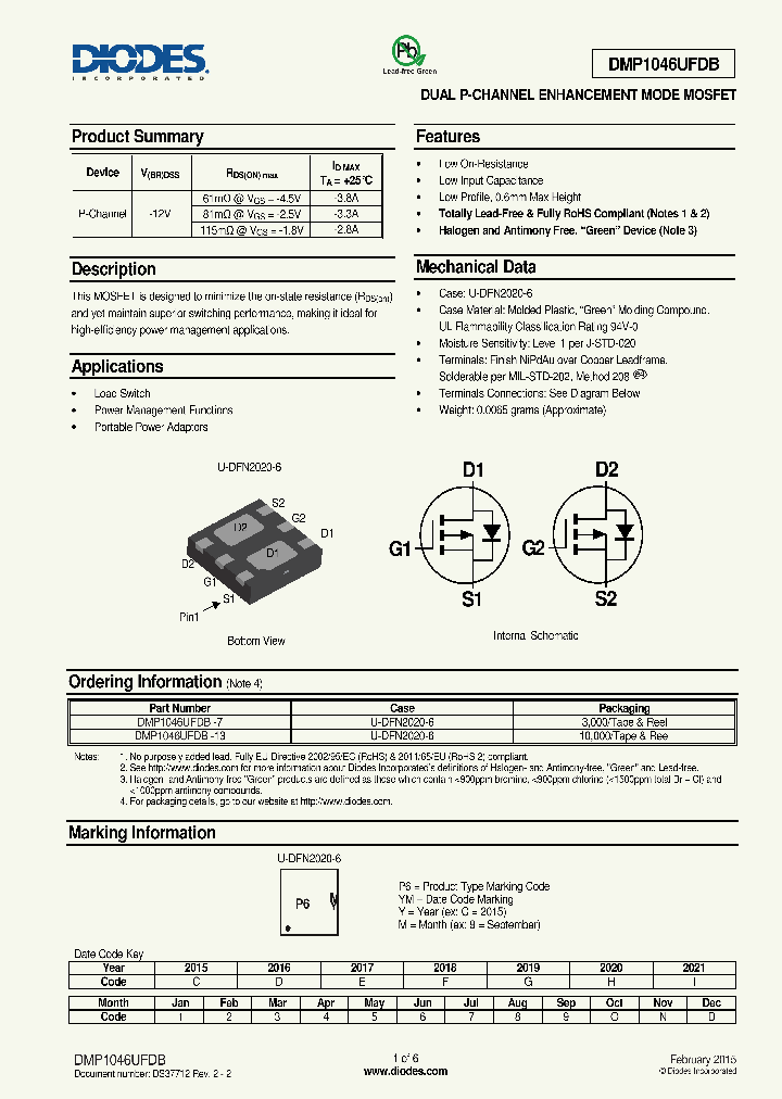 DMP1046UFDB-13_8213792.PDF Datasheet