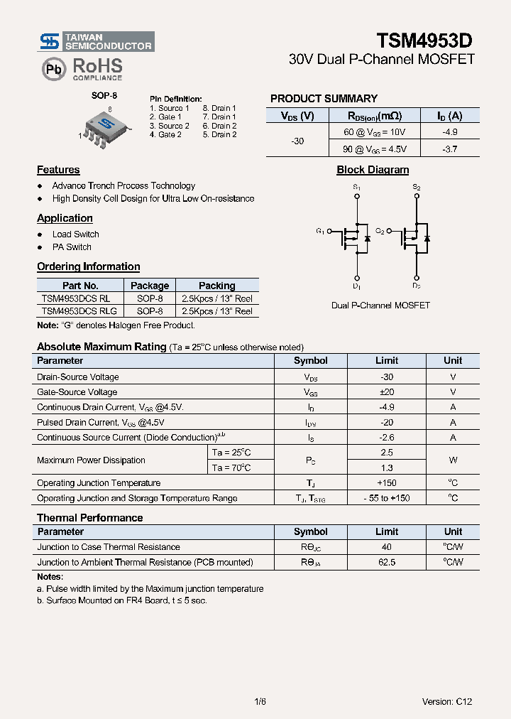 TSM4953DCSRL_8214486.PDF Datasheet