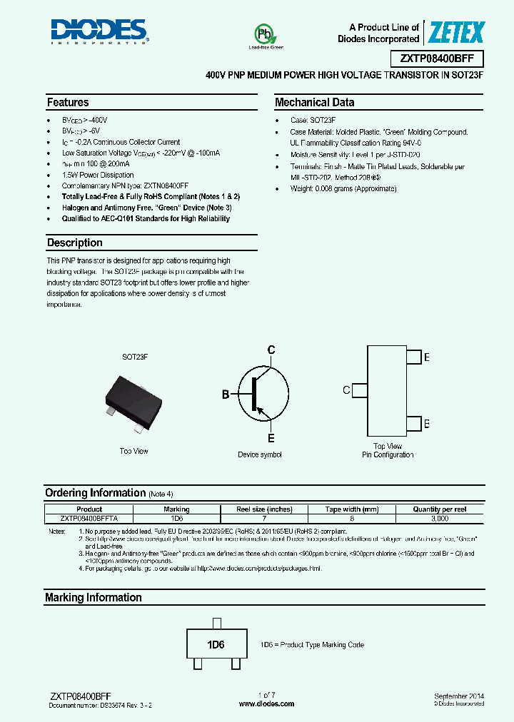 ZXTP08400BFF-15_8214981.PDF Datasheet