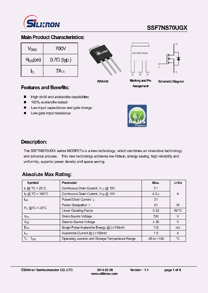 SSF7NS70UGX_8216138.PDF Datasheet