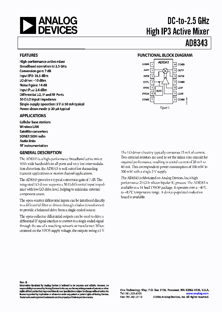 AD8343ARUZ_8216347.PDF Datasheet