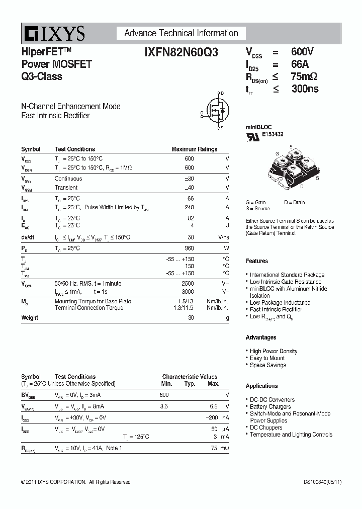 IXFN82N60Q3_8216356.PDF Datasheet