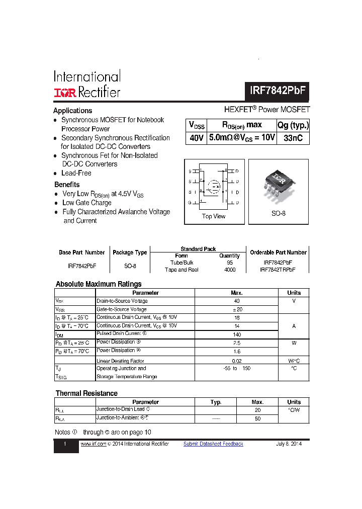 IRF7842PBF-15_8219038.PDF Datasheet
