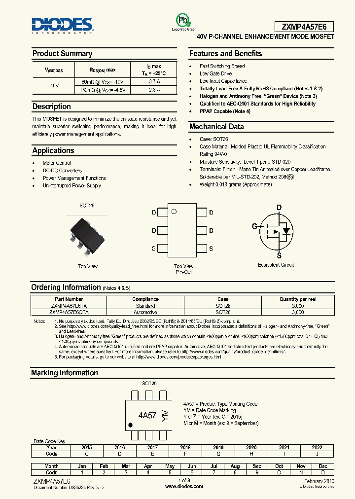 ZXMP4A57E6-15_8219100.PDF Datasheet