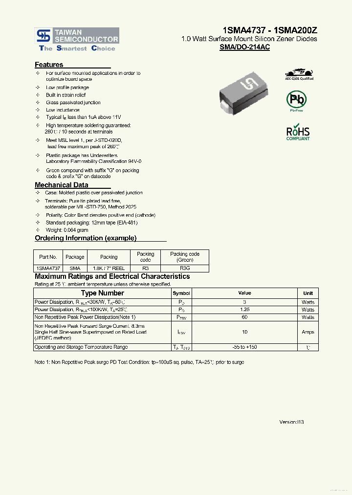 1SMA110Z_7839476.PDF Datasheet