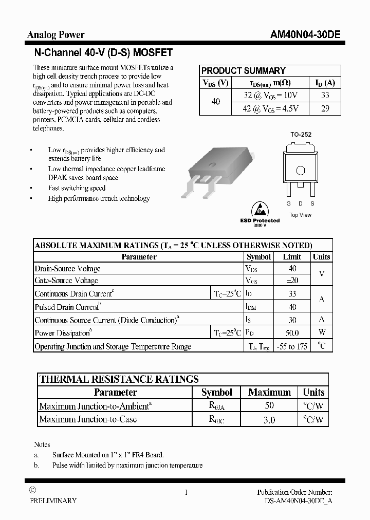 AM40N04-30DE_8220611.PDF Datasheet