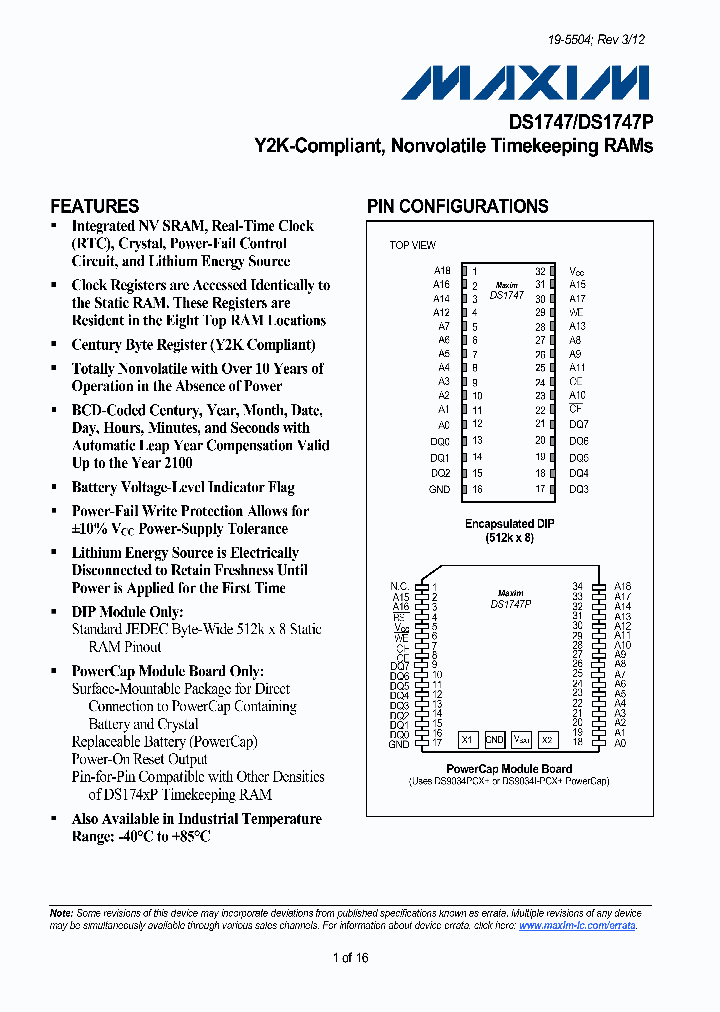 DS1747P-70IND_8221147.PDF Datasheet