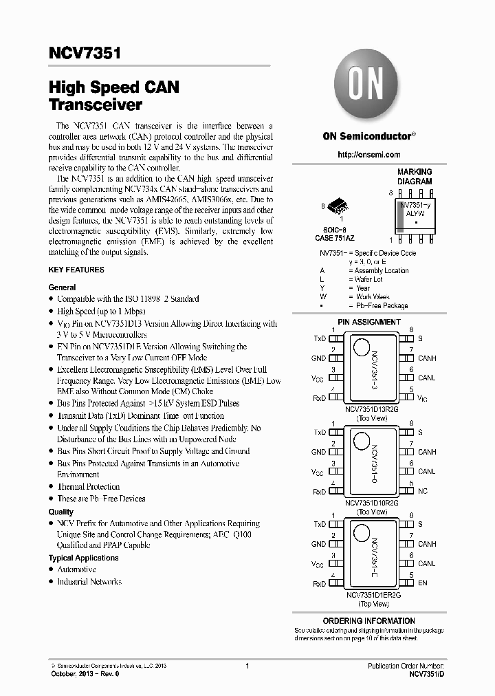 NCV7351_8221302.PDF Datasheet
