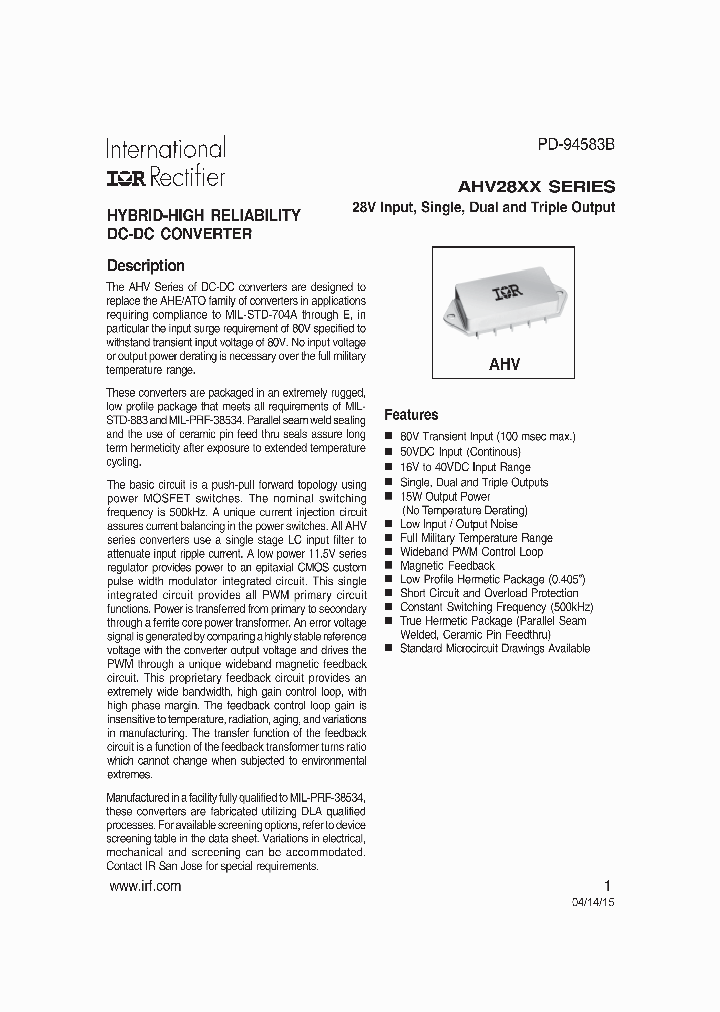 AHV2800_8221240.PDF Datasheet
