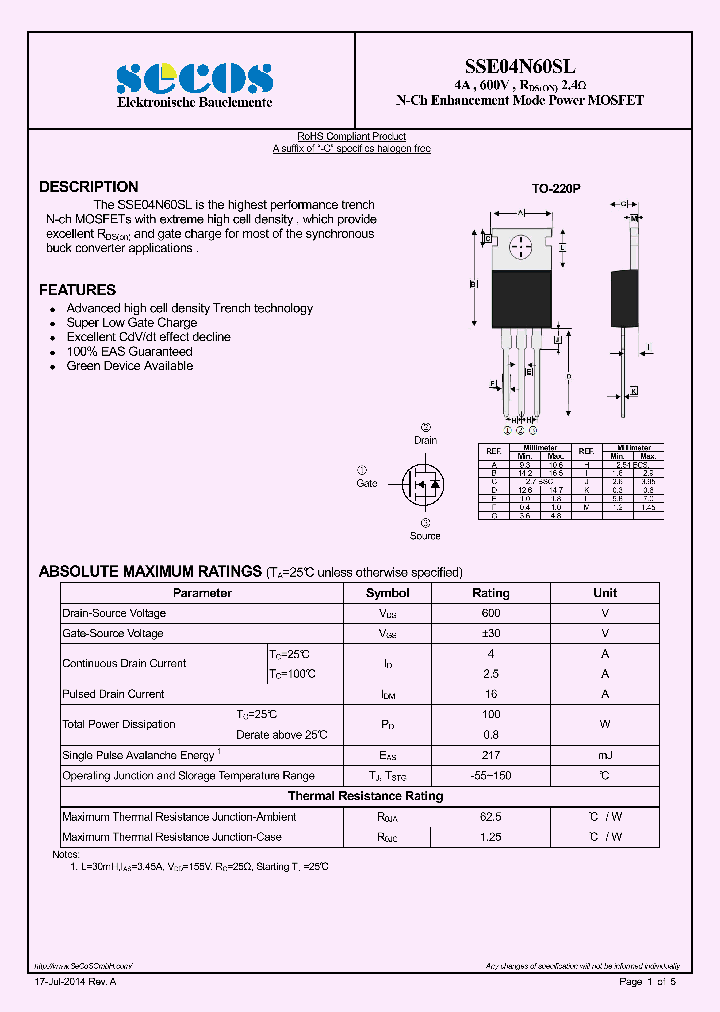SSE04N60SL-15_8221755.PDF Datasheet