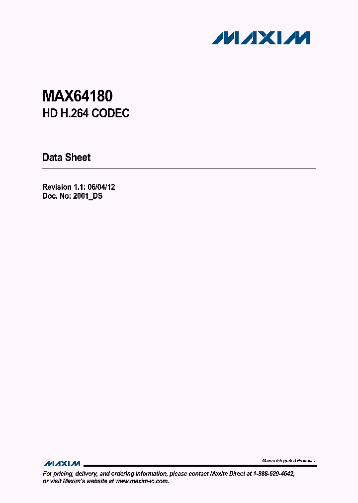 MAX64180CXO_8221737.PDF Datasheet
